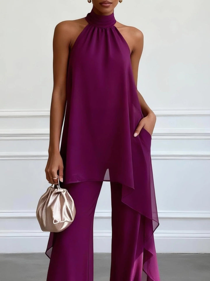Ensemble Pantalon Élégant Prune