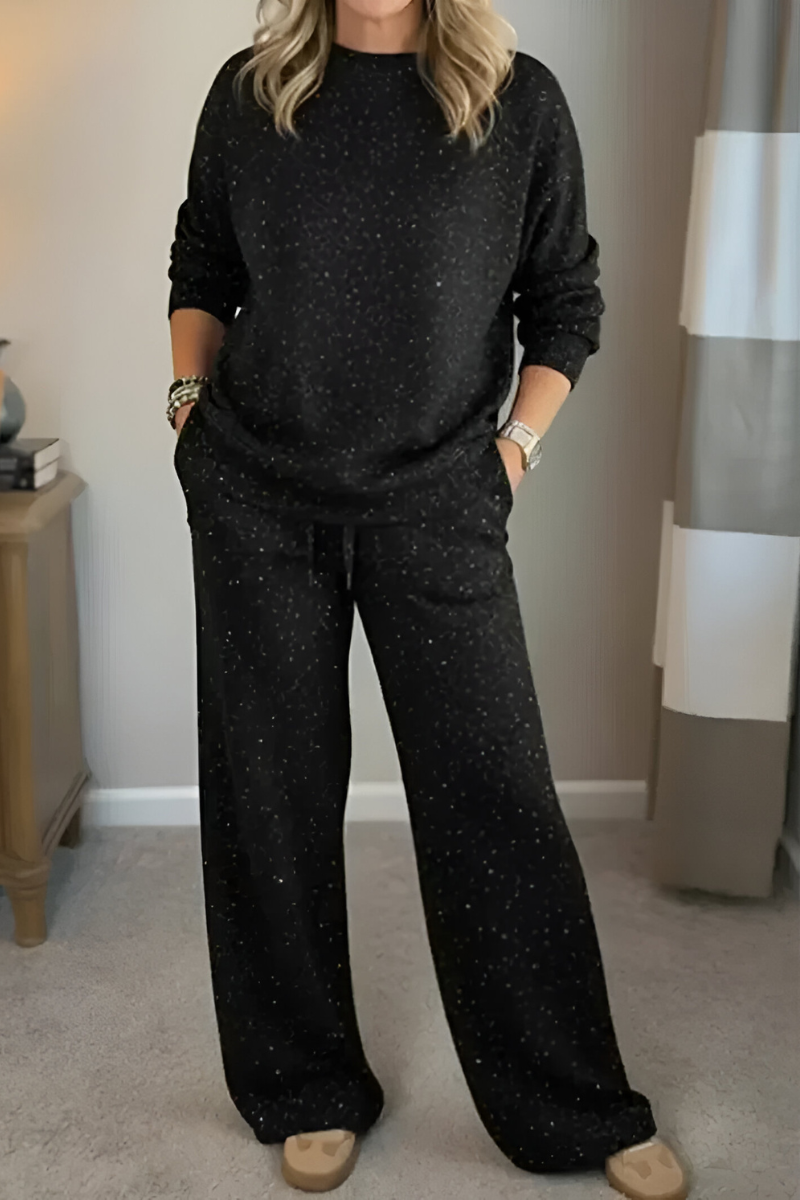 Ensemble Pantalon Large Douillet – Noir