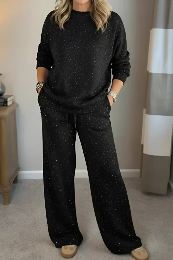 Ensemble Pantalon Large Douillet – Noir