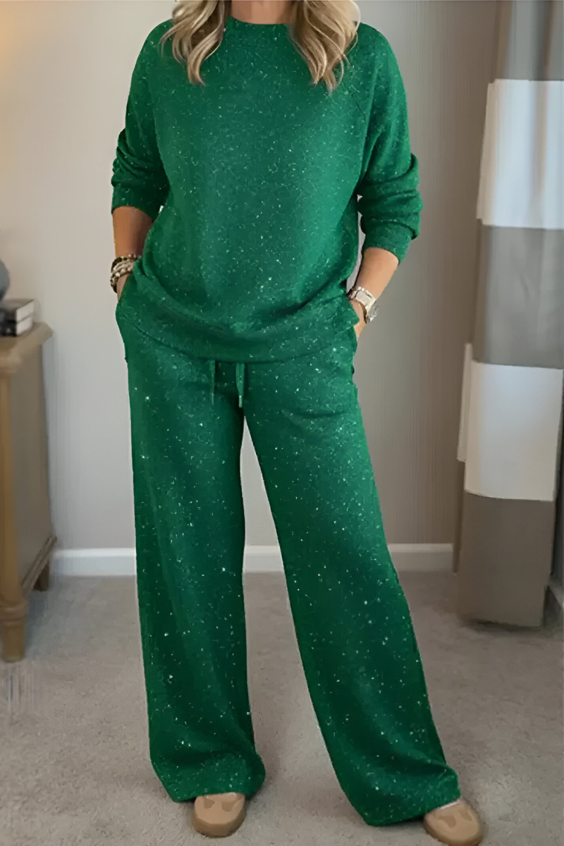 Ensemble Pantalon Large Douillet – Vert