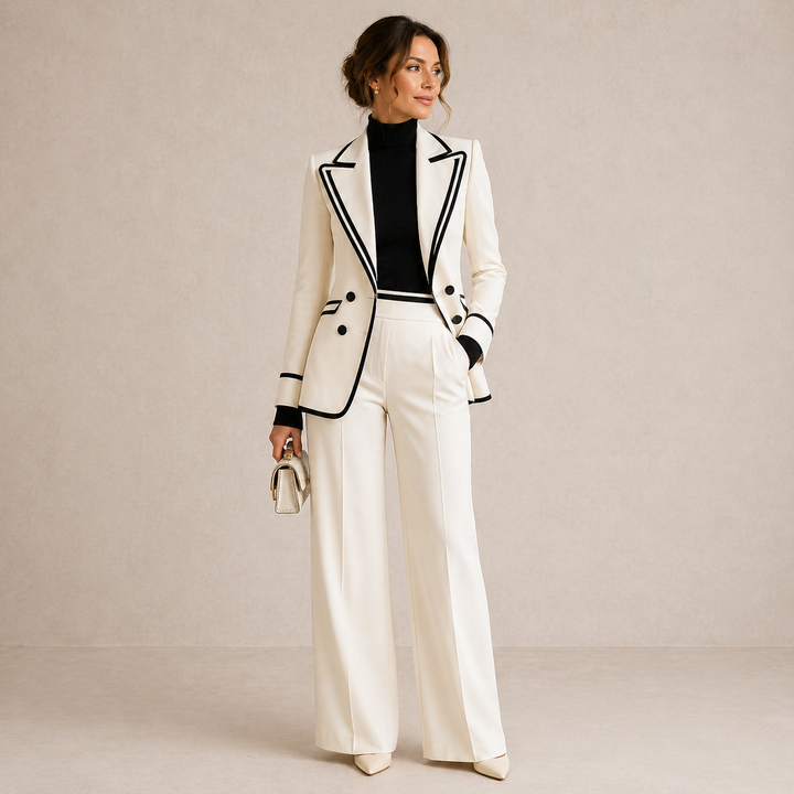 Ensemble Tailleur Chic Écru