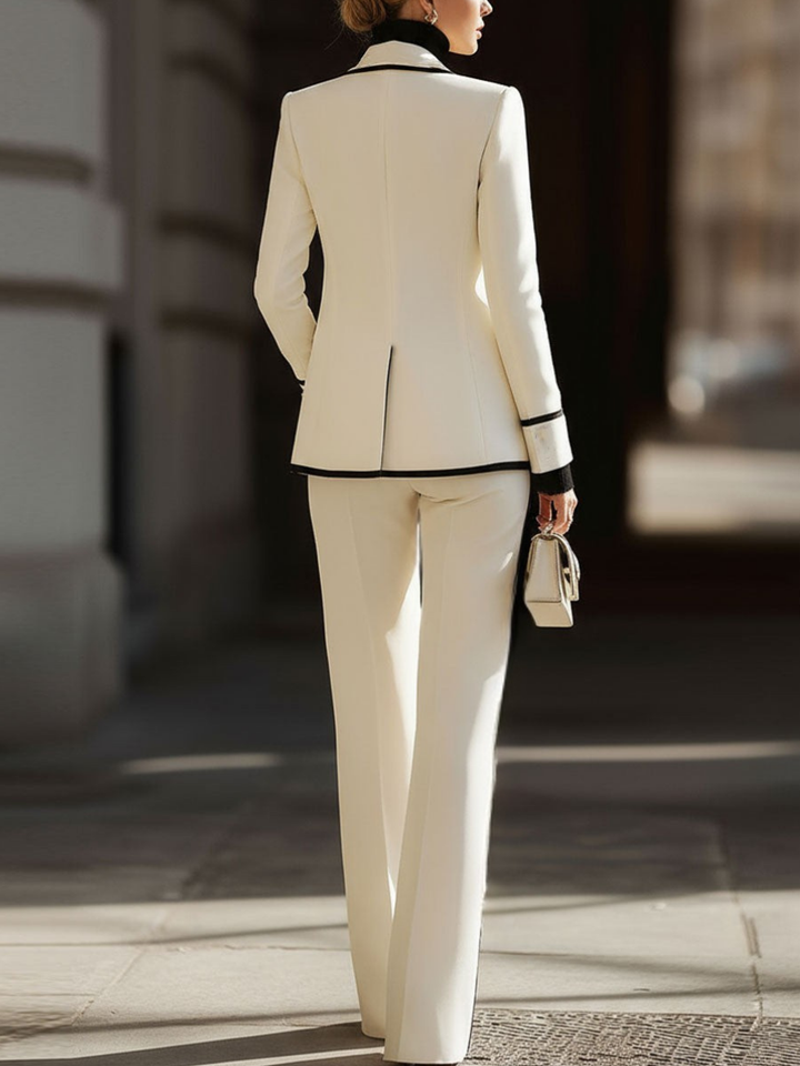 Ensemble Tailleur Chic Écru