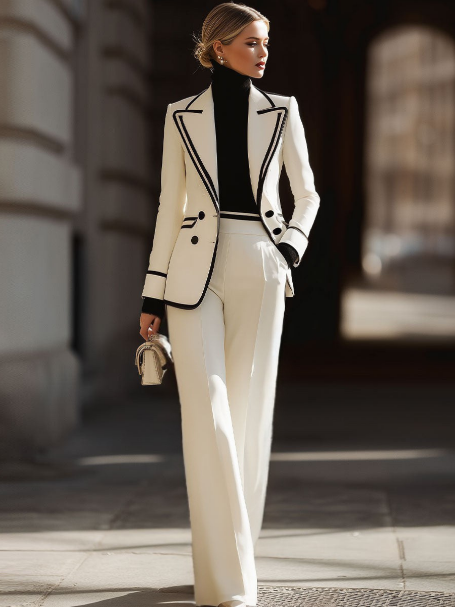 Ensemble Tailleur Chic Écru – Écru