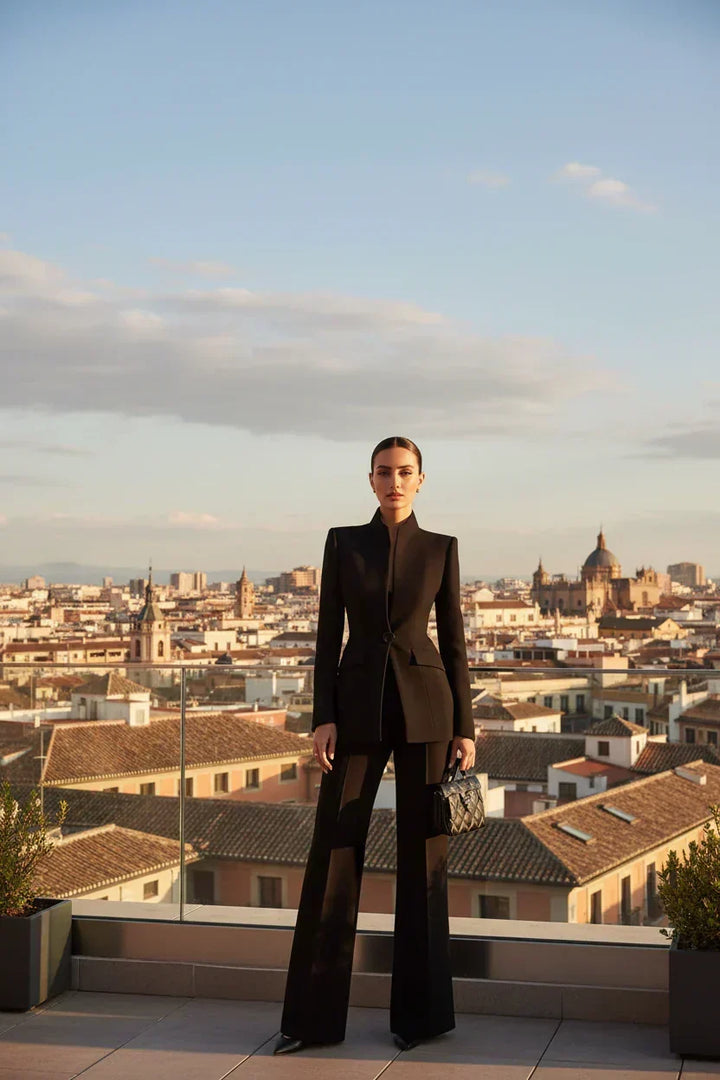 Ensemble Tailleur Col Montant
