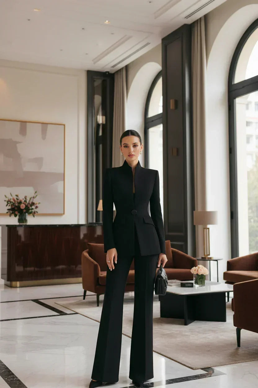 Ensemble Tailleur Col Montant