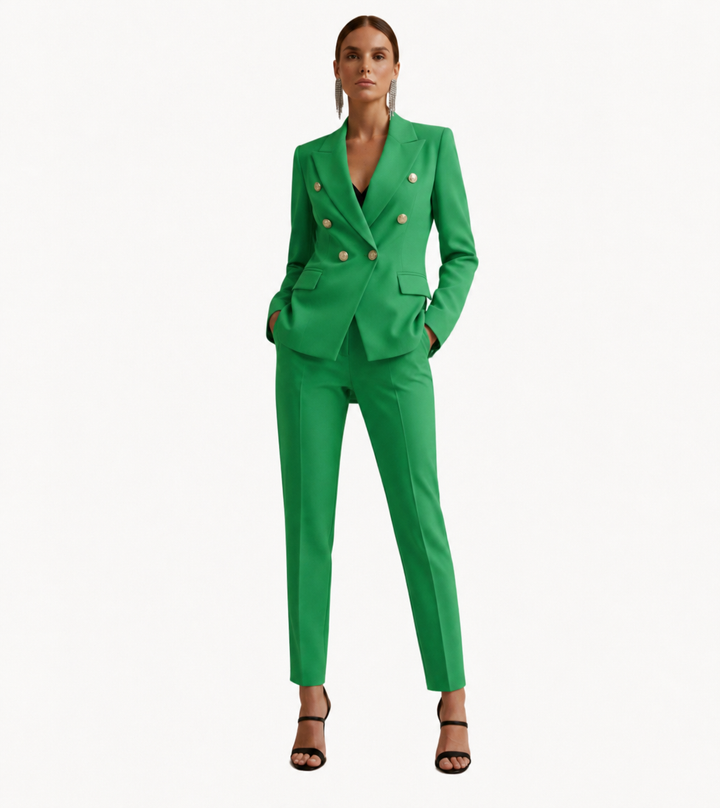 Ensemble Tailleur Pantalon Élégant – Vert