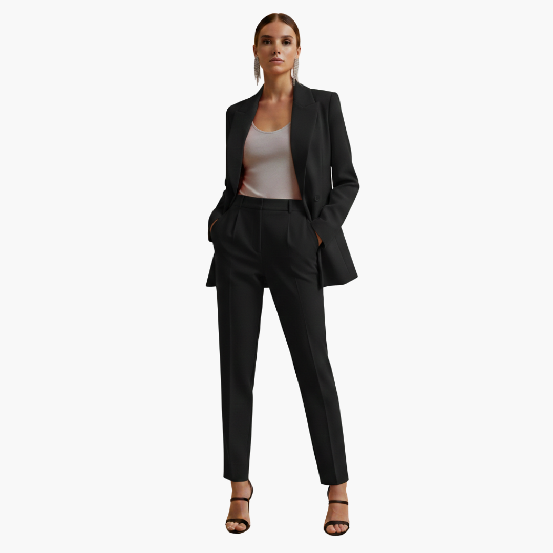 Ensemble Tailleur Pantalon Élégant – Noir