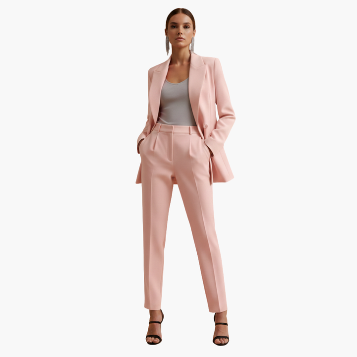 Ensemble Tailleur Pantalon Élégant – Rose