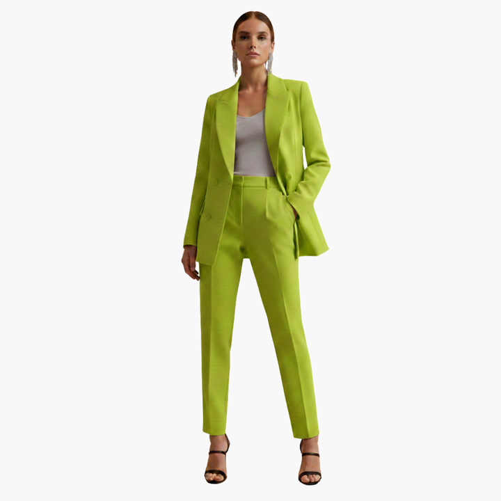 Ensemble Tailleur Pantalon Élégant – Vert Olive