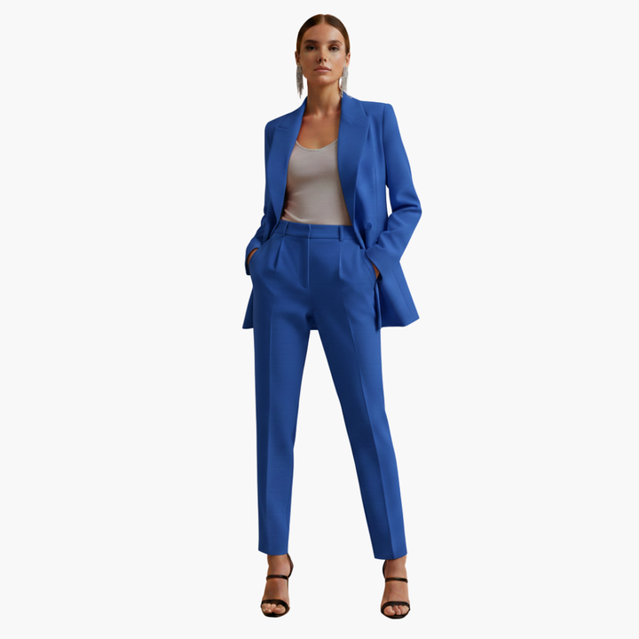 Ensemble Tailleur Pantalon Élégant – Bleu