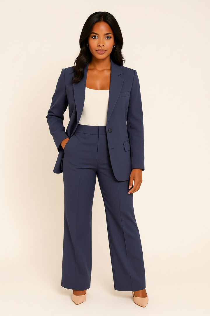 Ensemble Tailleur Professionnel – Bleu Marine