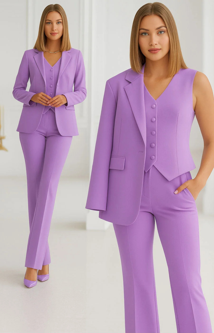 Ensemble Tailleur Trois Pièces – Violet