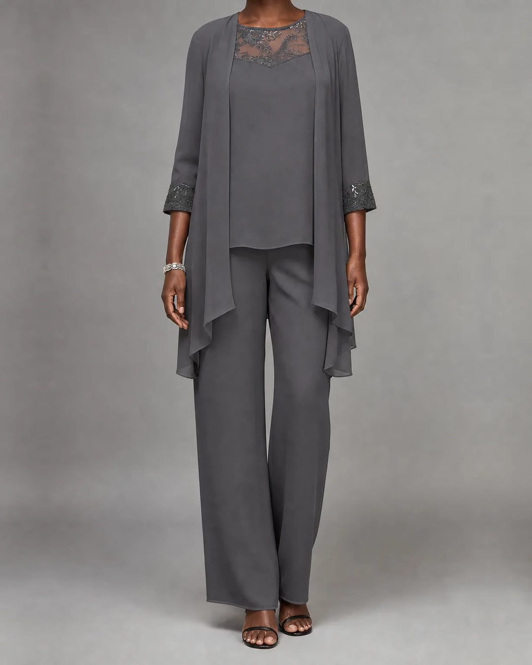 Ensemble Trois Pièces Élégant – Gris