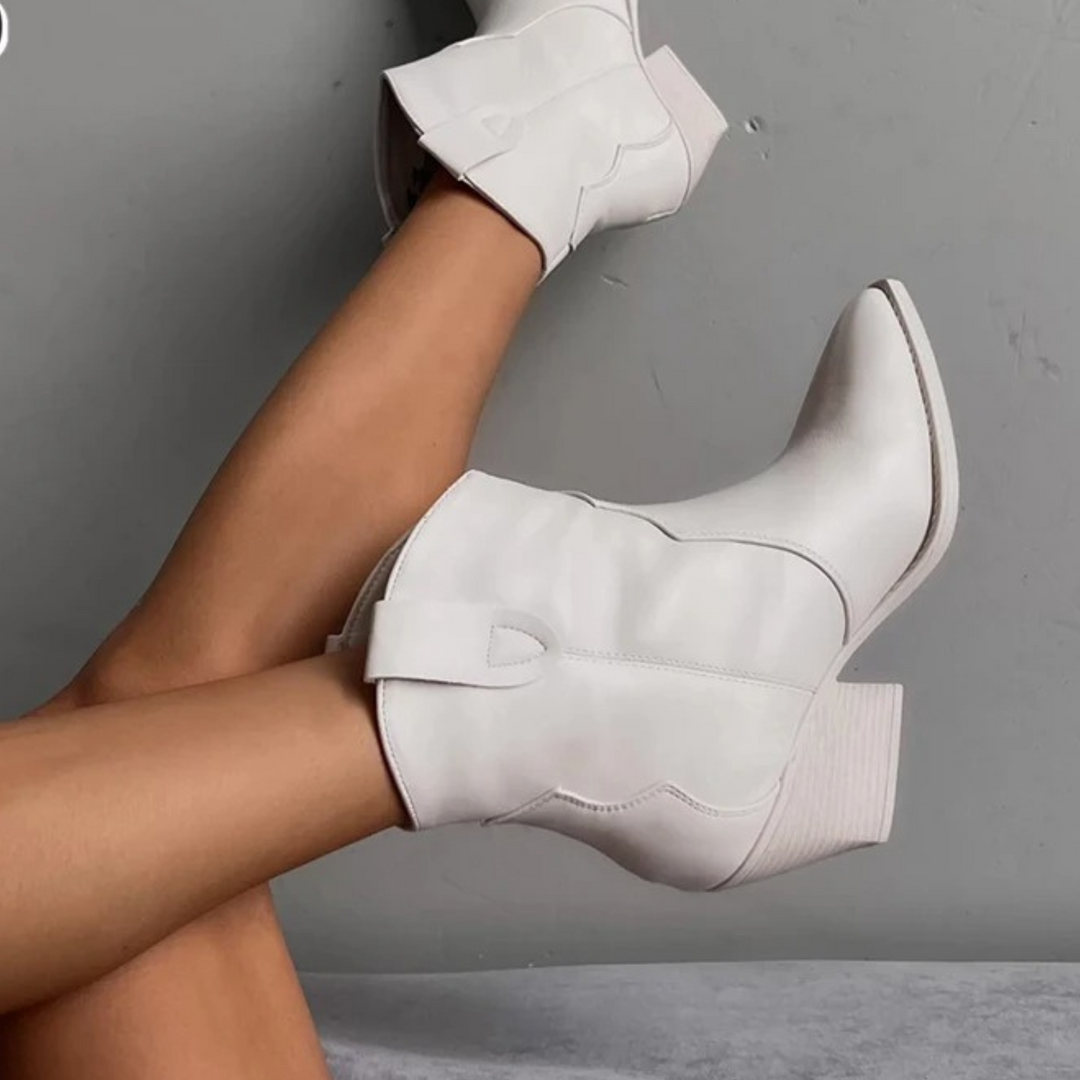 Western-Stiefeletten mit spitzer Zehenpartie