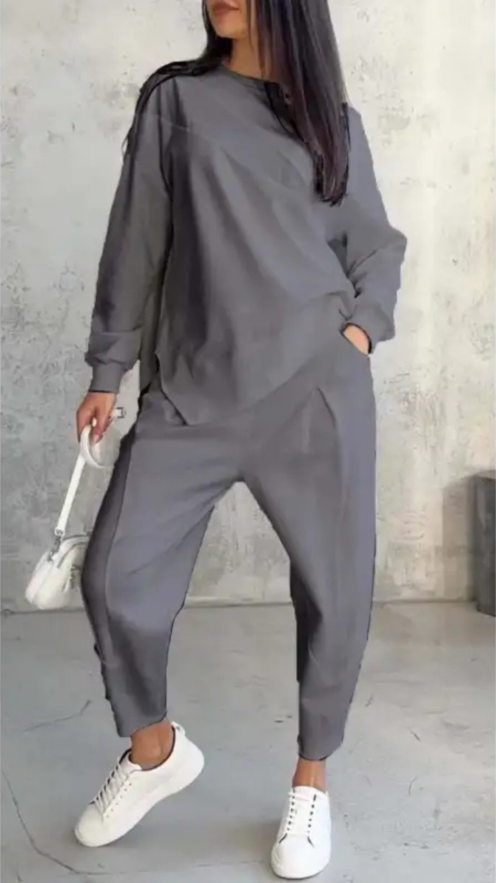 Ensemble Coordonné Coupe Ample – Gris