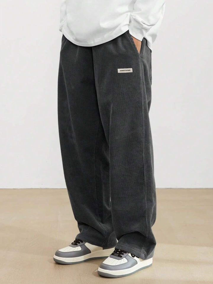 Pantalon Ample Style Urbain – Gris Foncé