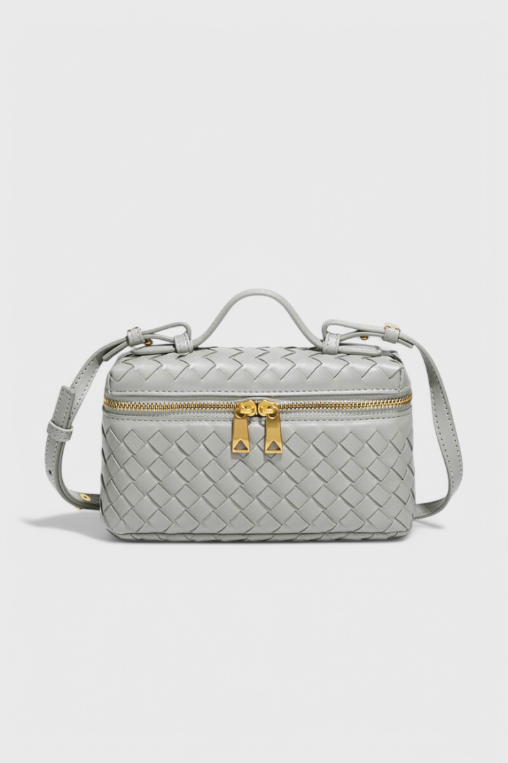 Sac Tressé Style Vanity – Gris