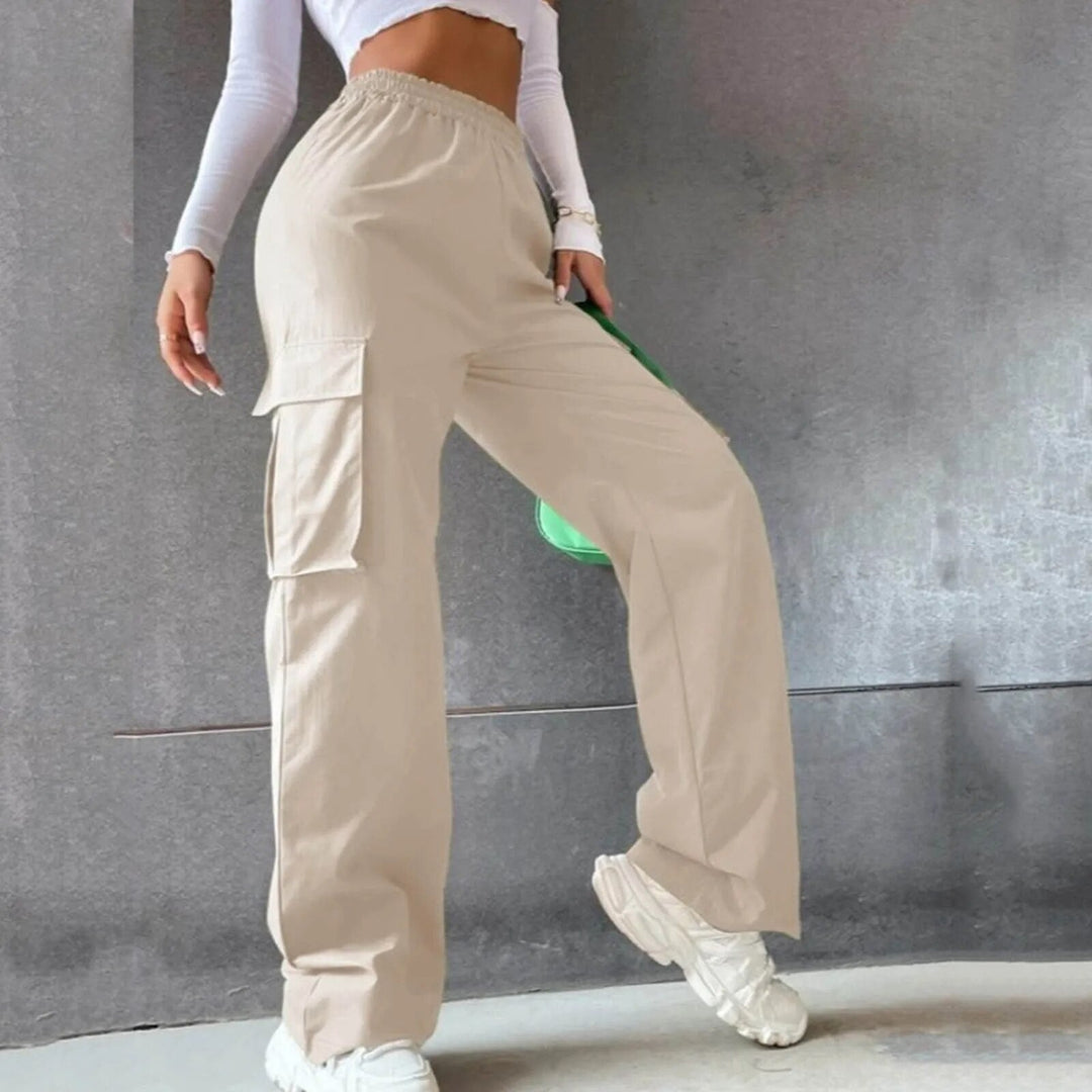 Cargo-Hose mit hoher Taille und Seitentaschen