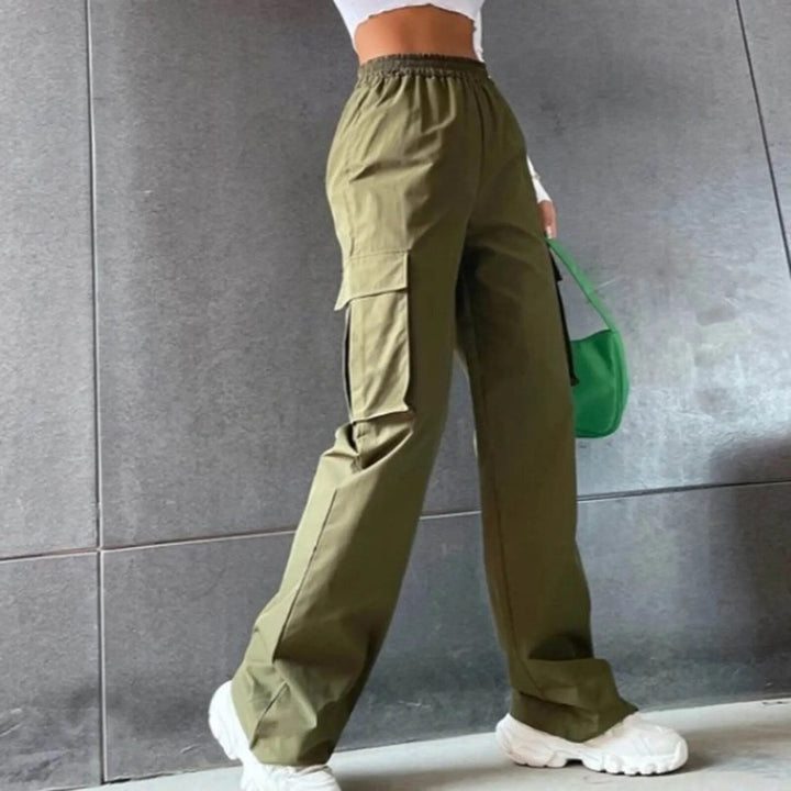 Cargo-Hose mit hoher Taille und Seitentaschen
