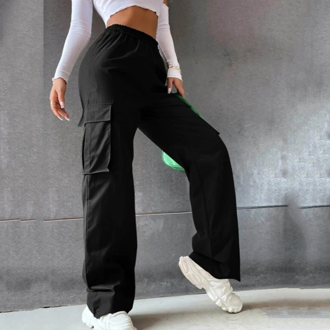 Cargo-Hose mit hoher Taille und Seitentaschen