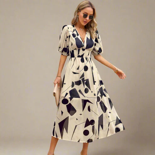 Bedrucktes Midikleid