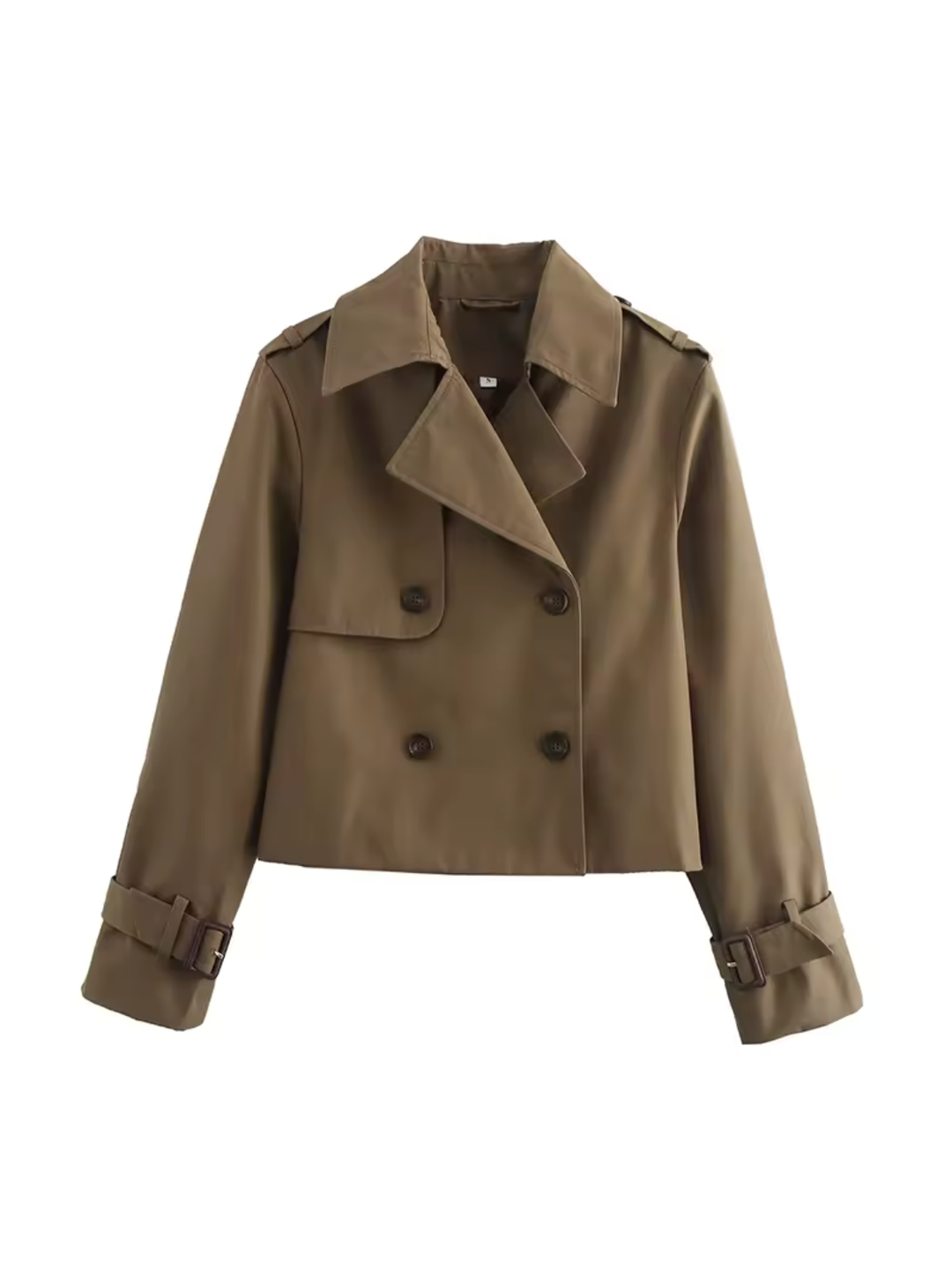 Manteau Court Esprit Trench – Kaki
