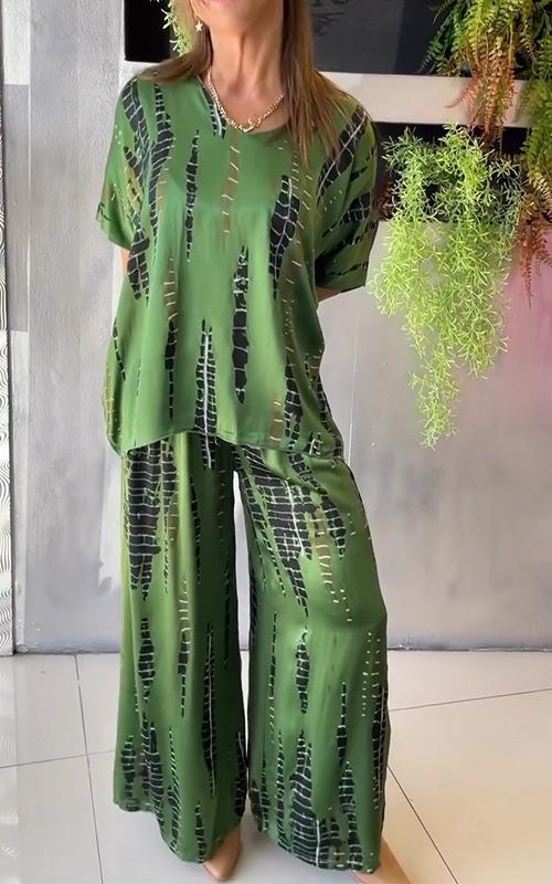 Ensemble Deux Pièces Kimono Pantalon Fluide