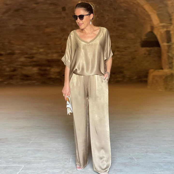 Ensemble Deux Pièces Top Ample Pantalon