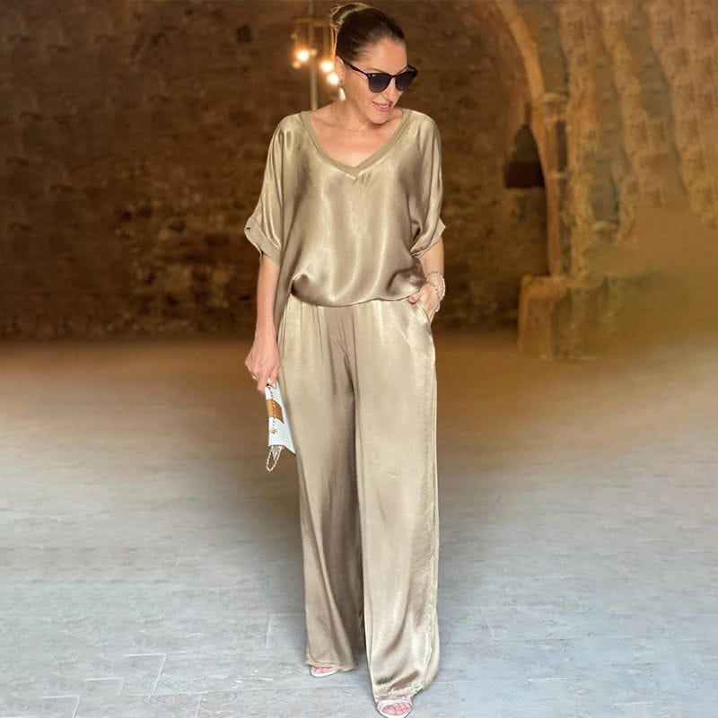 Ensemble Deux Pièces Top Ample Pantalon