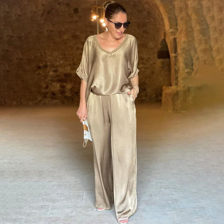 Ensemble Deux Pièces Top Ample Pantalon