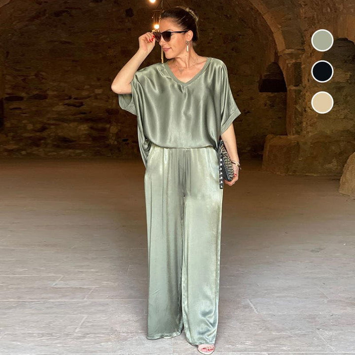 Ensemble Deux Pièces Top Ample Pantalon