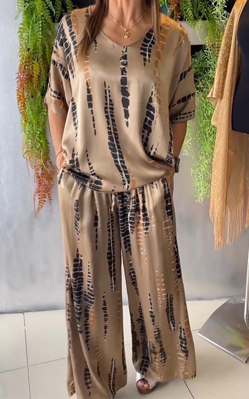Ensemble Deux Pièces Kimono Pantalon Fluide