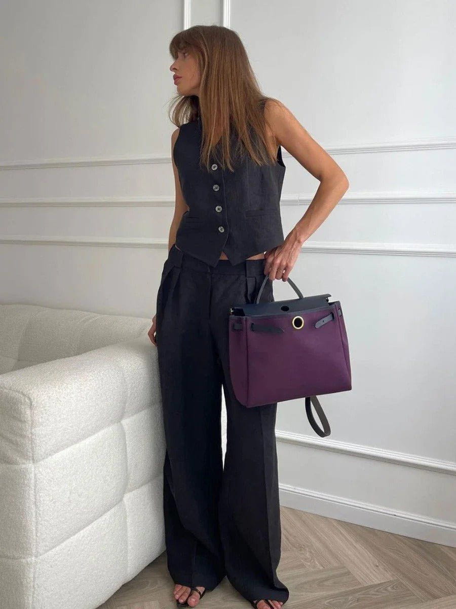 Ensemble Deux Pièces Gilet sans Manches