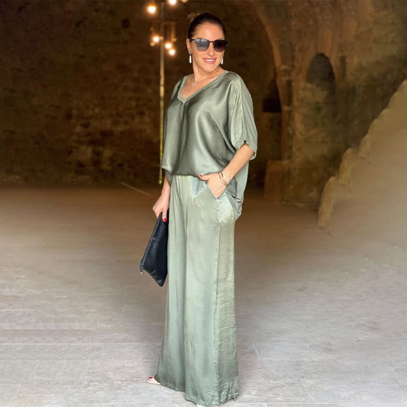 Ensemble Deux Pièces Top Ample Pantalon