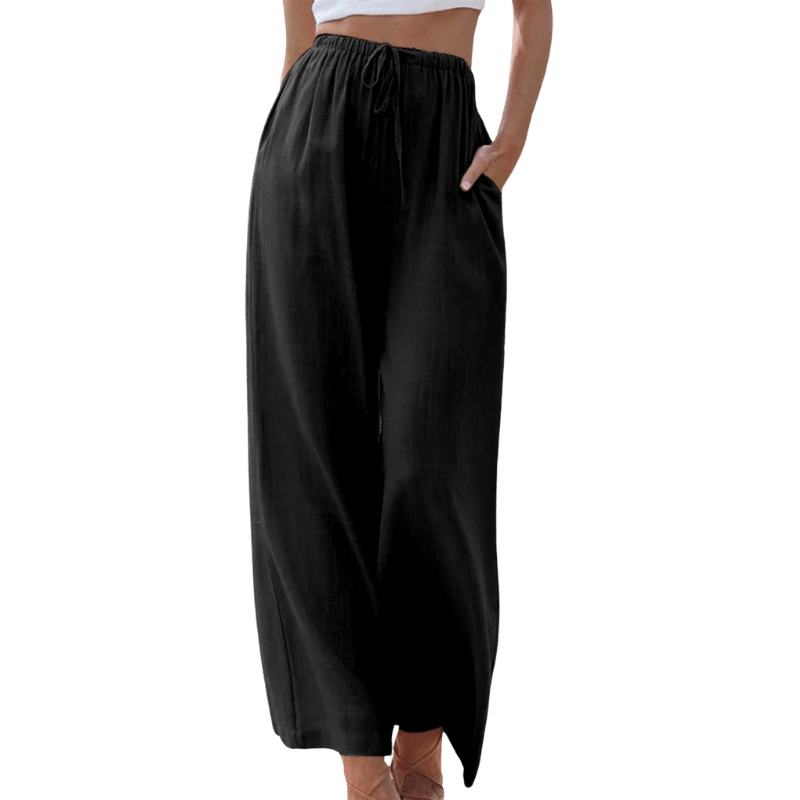 Pantalon Large Taille Haute Coupe Ample