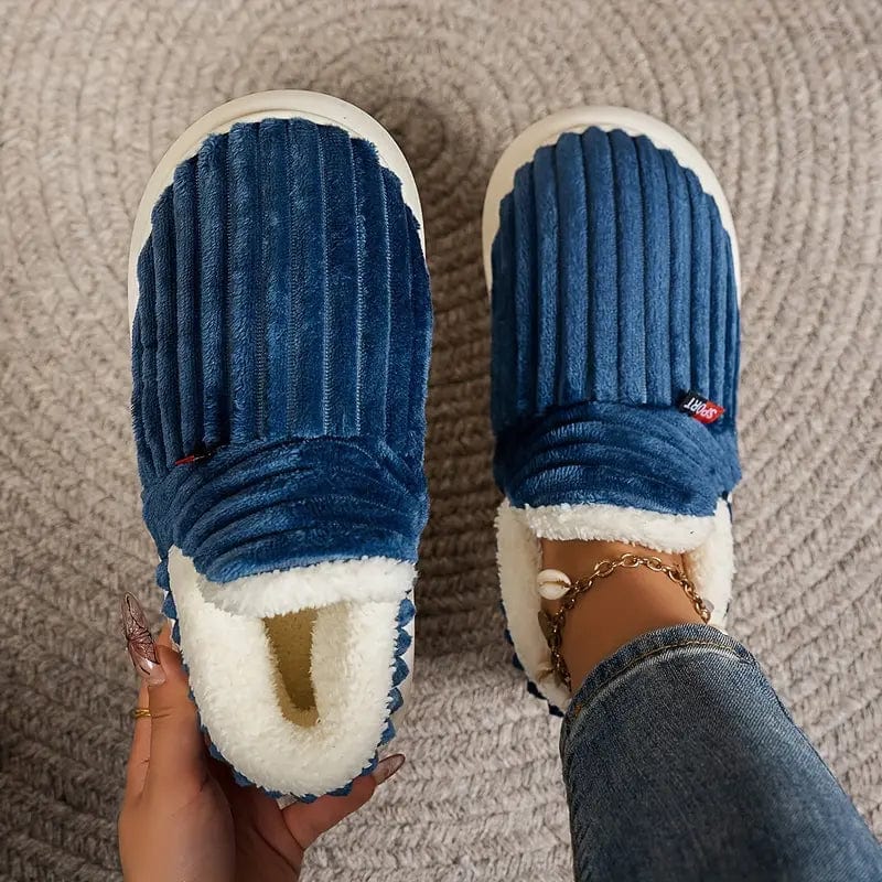 Chaussons Côtelés Doublure Chaude