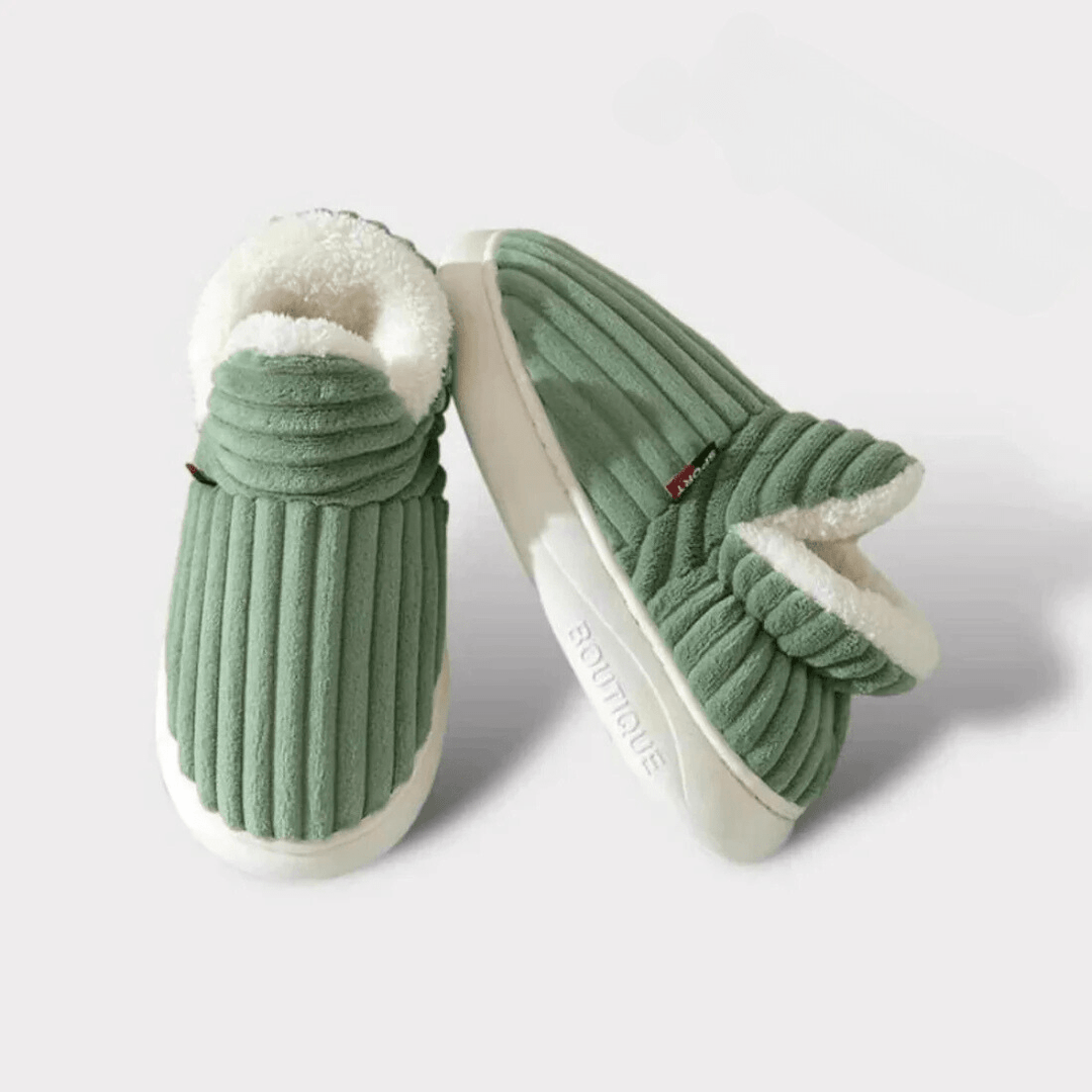 Chaussons Côtelés Doublure Chaude