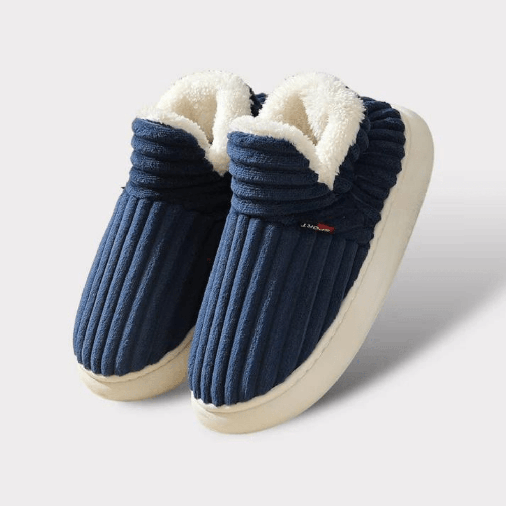 Chaussons Côtelés Doublure Chaude