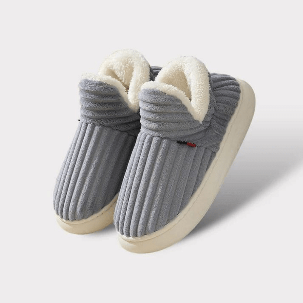 Chaussons Côtelés Doublure Chaude