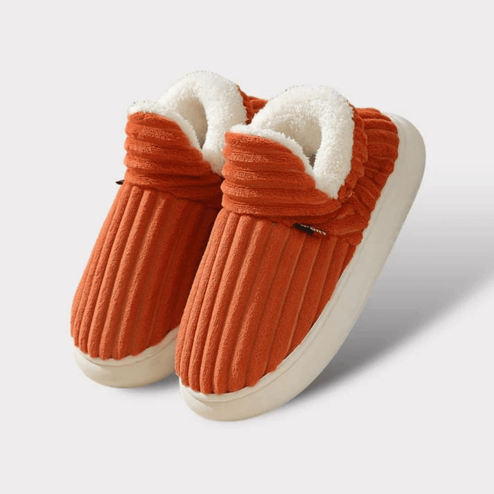Chaussons Côtelés Doublure Chaude