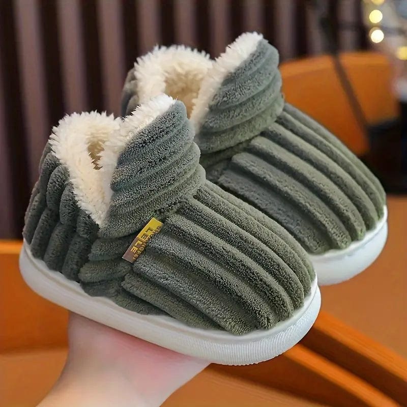 Chaussons Côtelés Doublure Chaude