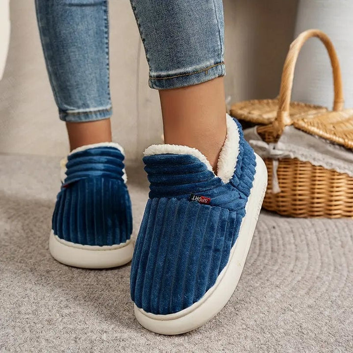 Chaussons Côtelés Doublure Chaude