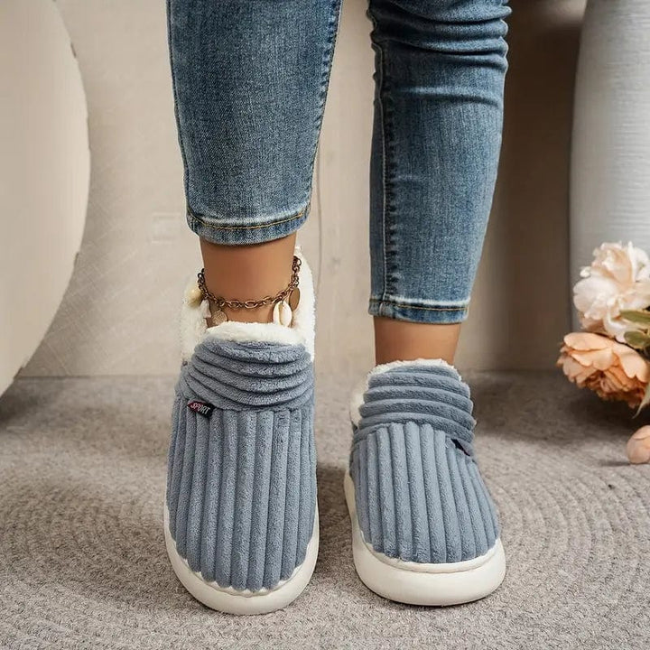 Chaussons Côtelés Doublure Chaude
