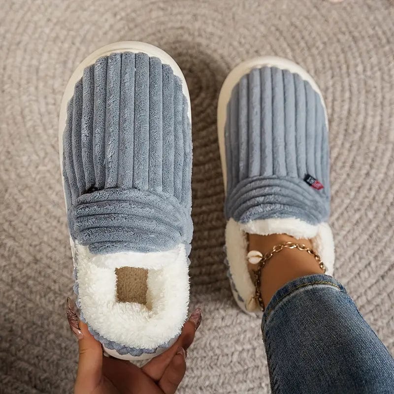 Chaussons Côtelés Doublure Chaude
