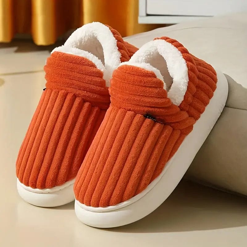 Chaussons Côtelés Doublure Chaude