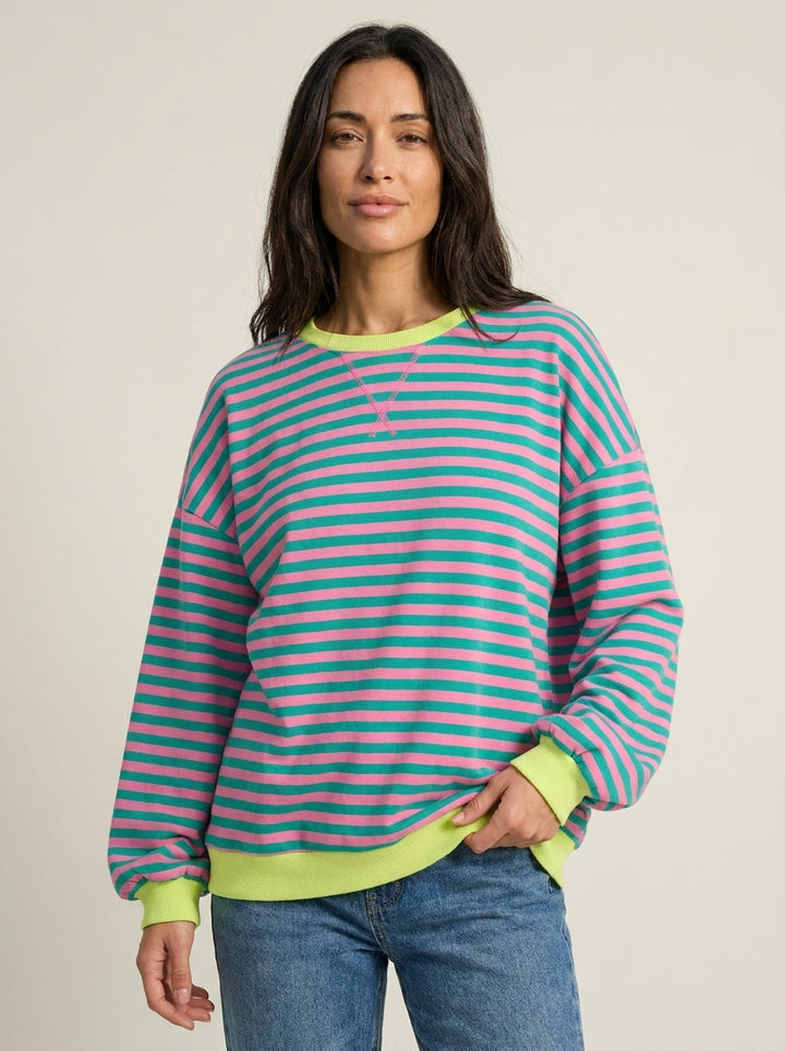 Top Ample à Rayures Fines – Violet