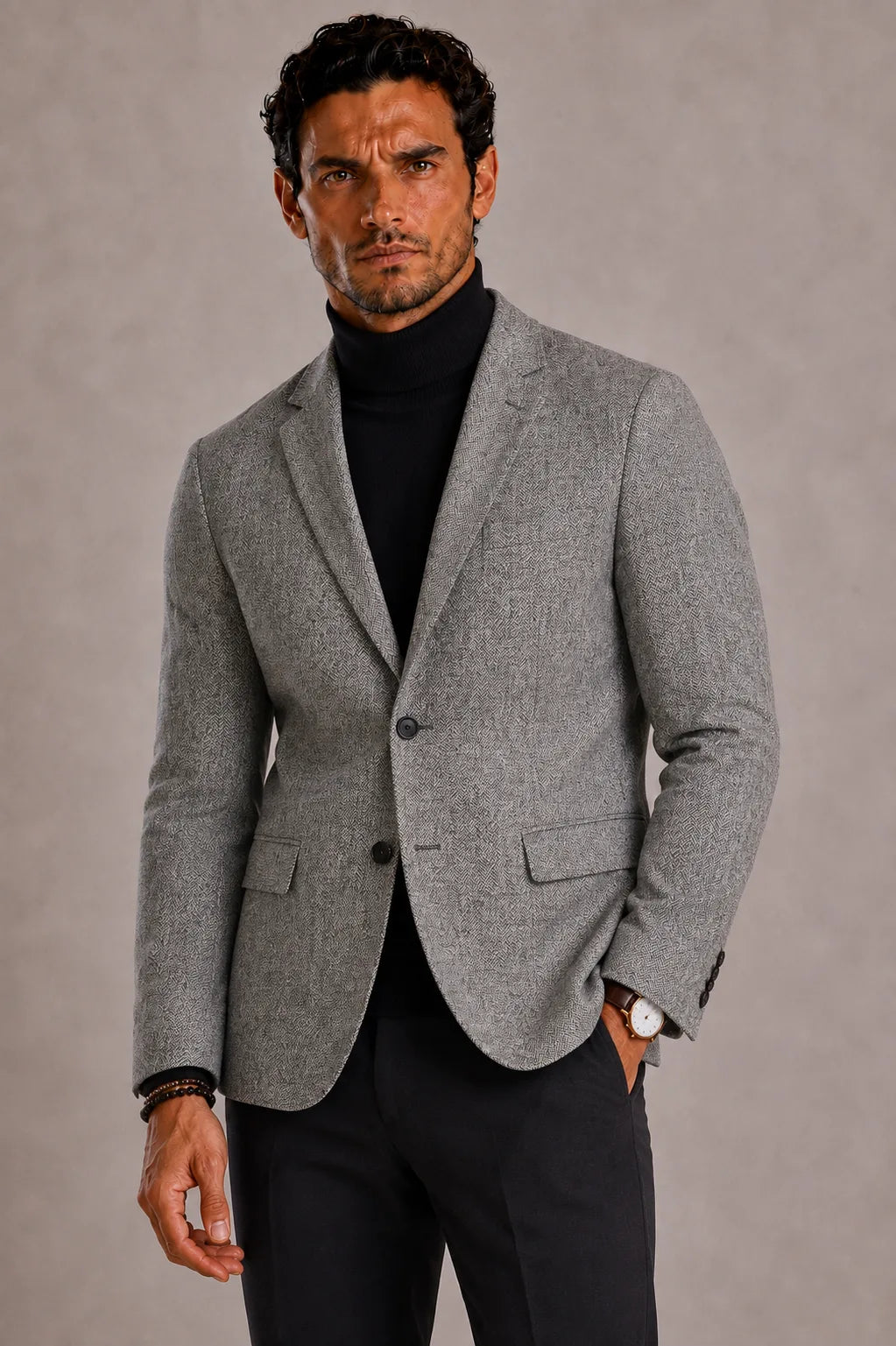 Veste Blazer Homme Ajustée – Gris