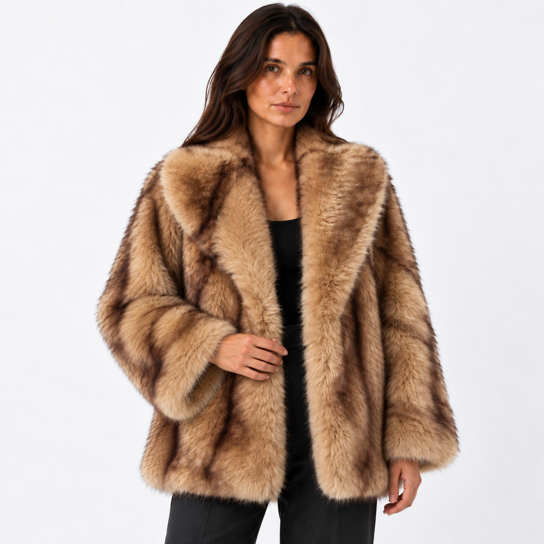 Veste Douce à Rayures Foncées