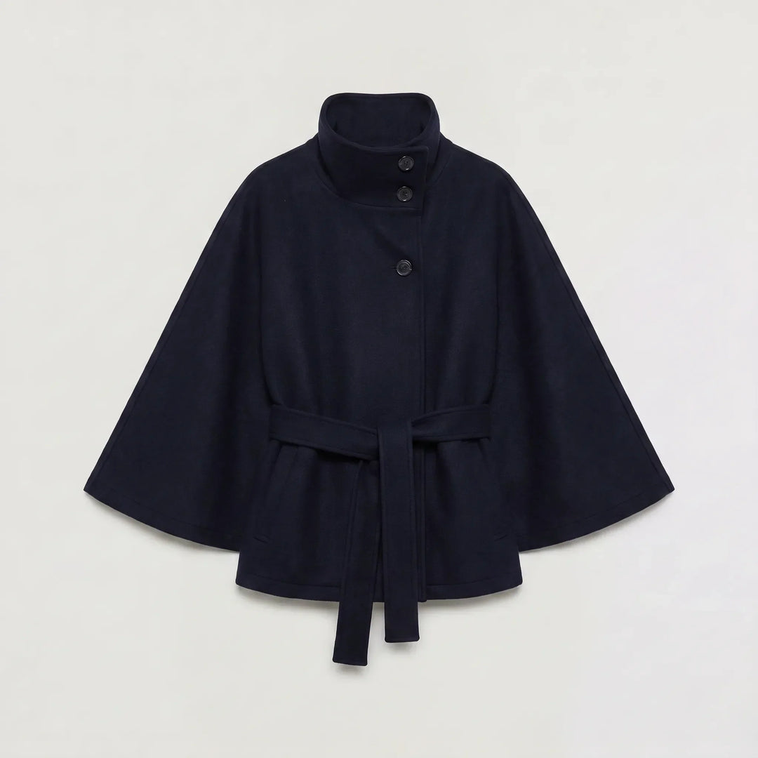 Manteau ceinturé à manches évasées