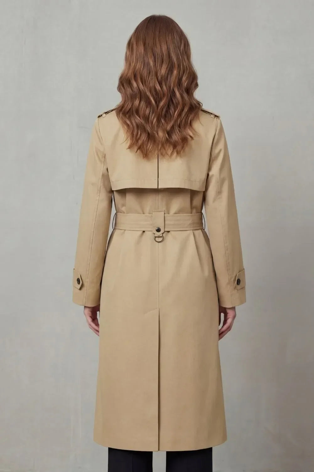 Manteau Croisé à Ceinture